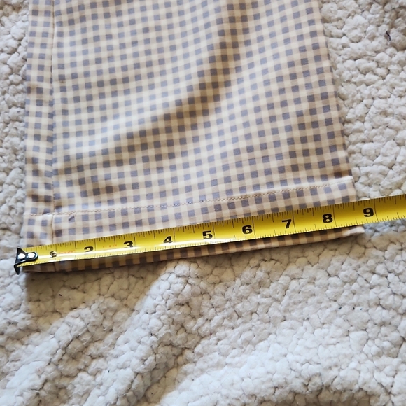 WeWoreWhat Beige and Blue Checkered Pants Slight Flare Leg Sz 00 NWT Preppy - Picture 15 of 15